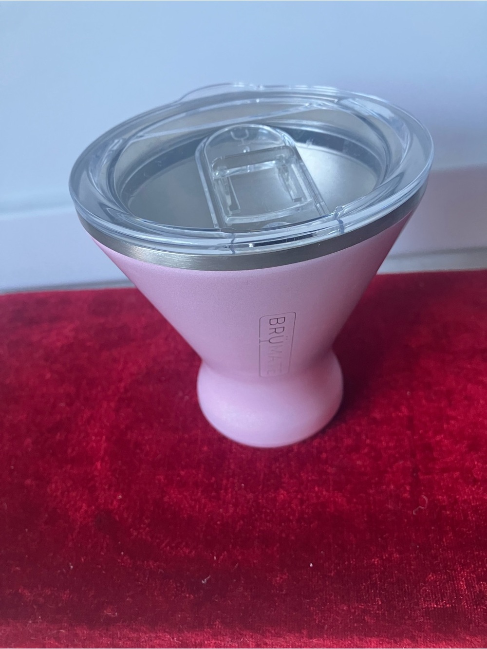 BruMate Margtini 10oz Martini / Margarita Tumbler Glitter Blush Light Pink.
